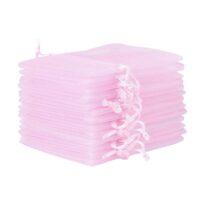 Organza tašky 7 x 9 cm - světlá růžové Levandule a vonný květ