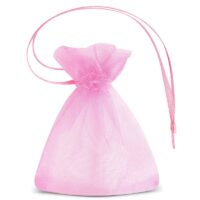 Organza tašky 7 x 9 cm (SDB) - růžové Růžové sáčky