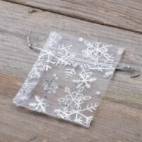 Organza tašky 8 x 10 cm - Vánoce / 2 Svátky a k příležitosti