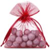 Organza tašky 8 x 10 cm - bordové Bordové sáčky