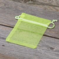 Organza tašky 8 x 10 cm - neonově zelené Levandule a vonný květ