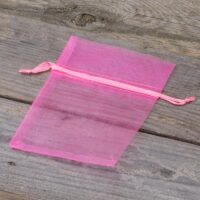 Organza tašky 9 x 12 cm - růžové Příležitostné sáčky