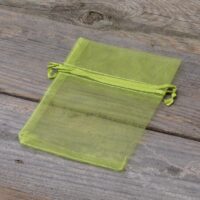 Organza tašky 9 x 12 cm - zelené Levandule a vonný květ
