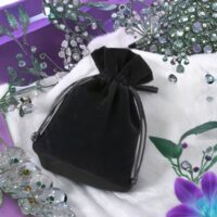 Sametové sáčky 10 x 13 cm - černé Svíčky