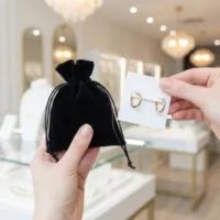 Sametové sáčky na náušnice