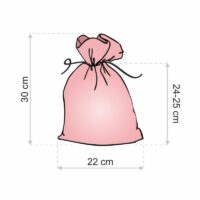 Saténové pytle 22 x 30 cm - bíle Baby Shower