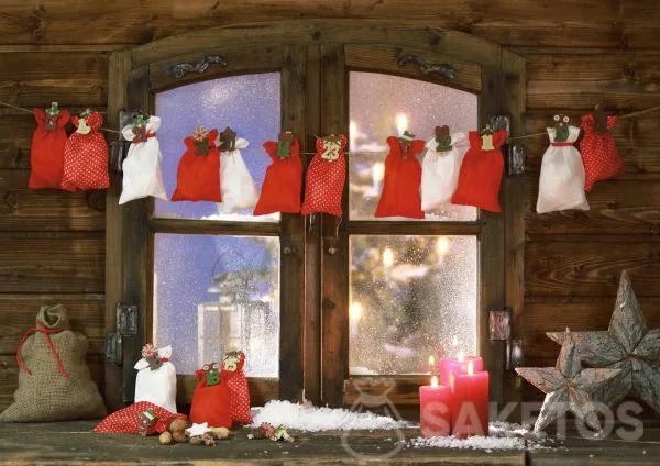 Adventní kalendář z látkových sáčků