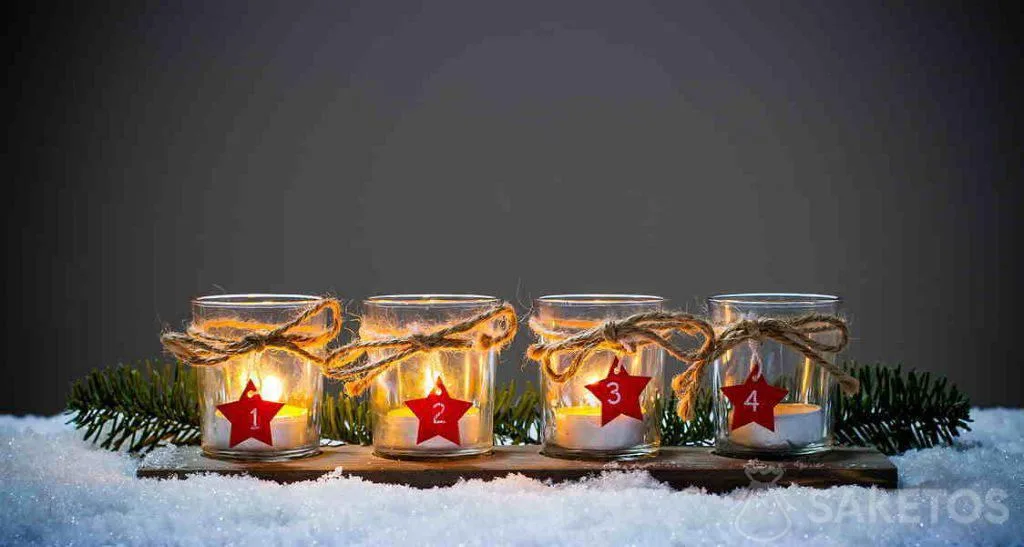 Ručně vyrobený adventní svícen