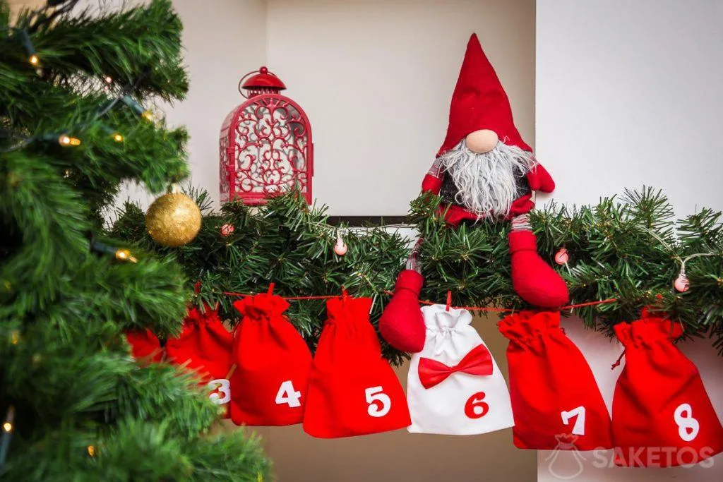 Adventní kalendář s velurovými sáčky - trendy pro podzim a zimu