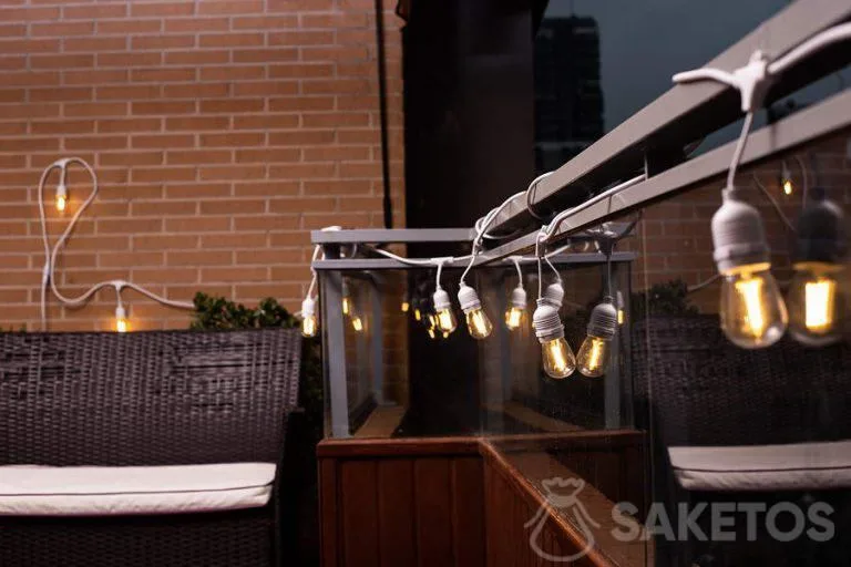 Světelný věnec na balkon