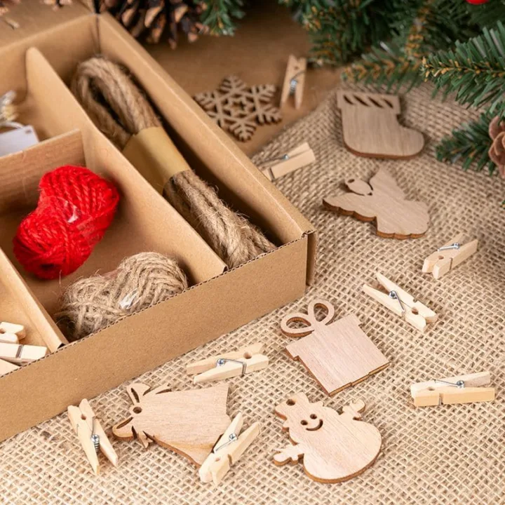 Doplňky k adventním kalendářům - visačky, kolíčky, samolepky s čísly 1-24